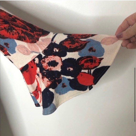 Anthropologie x Maeve women’s Anthousai floral knit bell sleeve dress, Medium - Picture 6 of 8